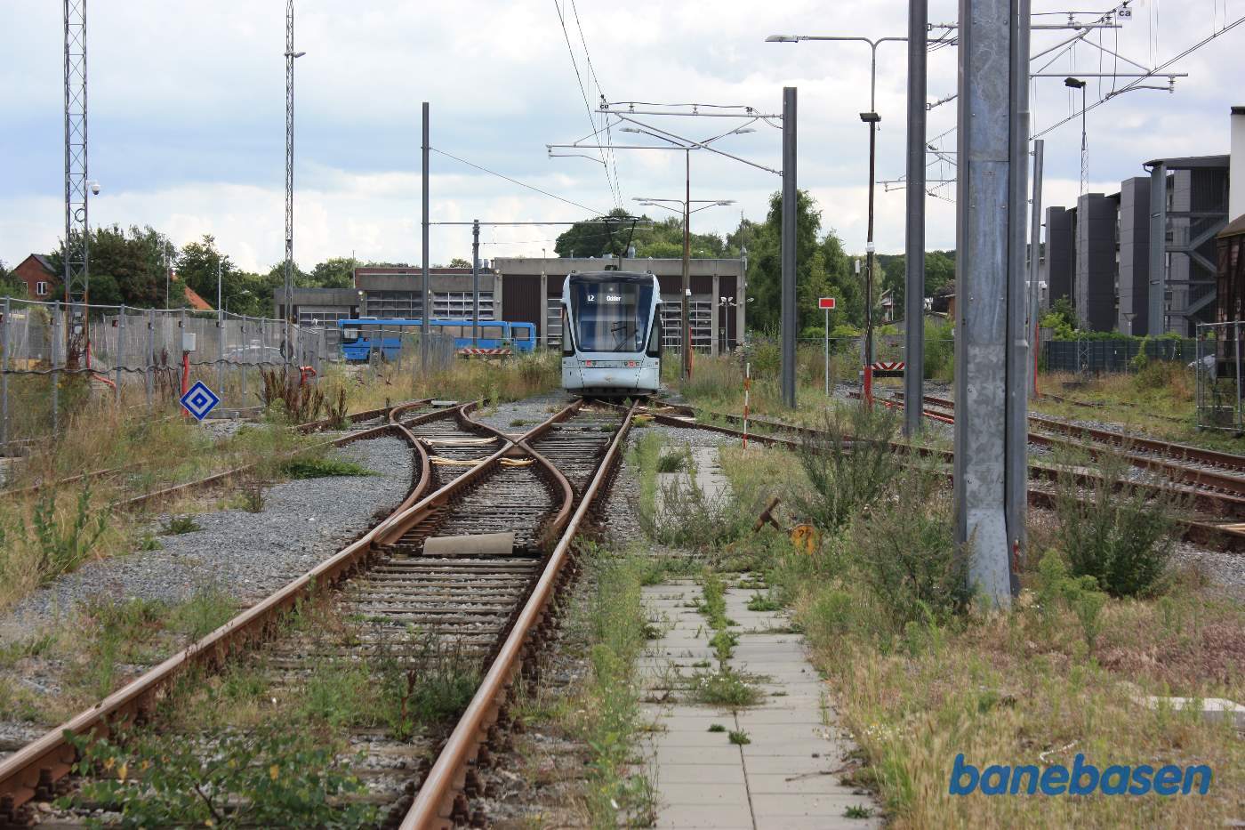 Sporarealet ned mod det gamle værksted