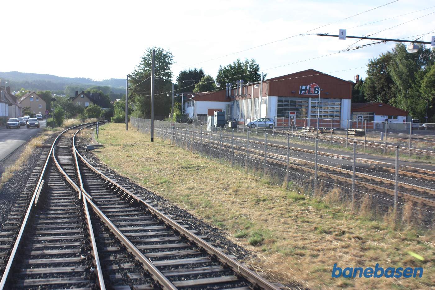 Sporvognsremise ude for enden af sporvognslinjen