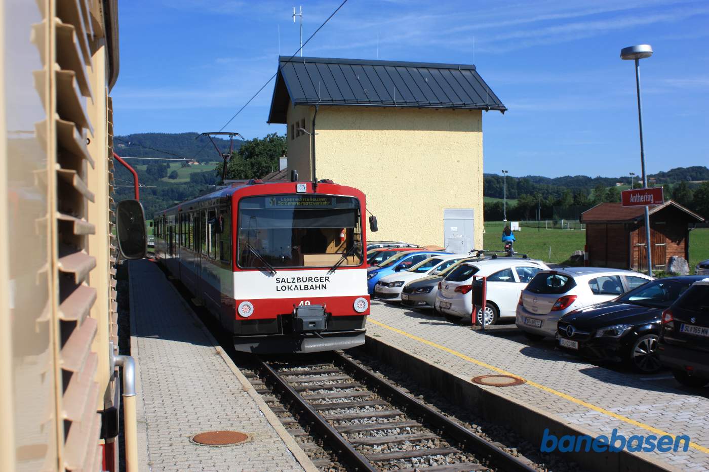 Vi krydser med modkørende letbanetog