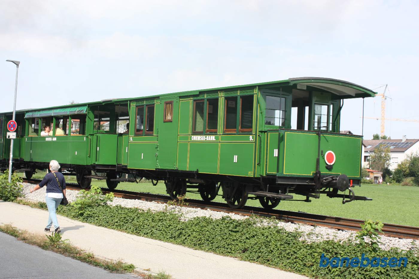 Damptoget på vej fra søen til Prien station