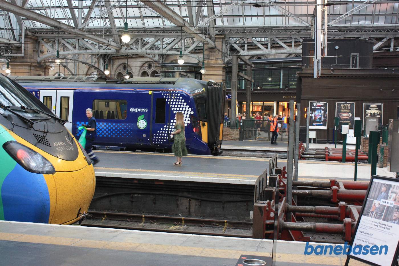 Et billede af stopbommene for enden af sporene