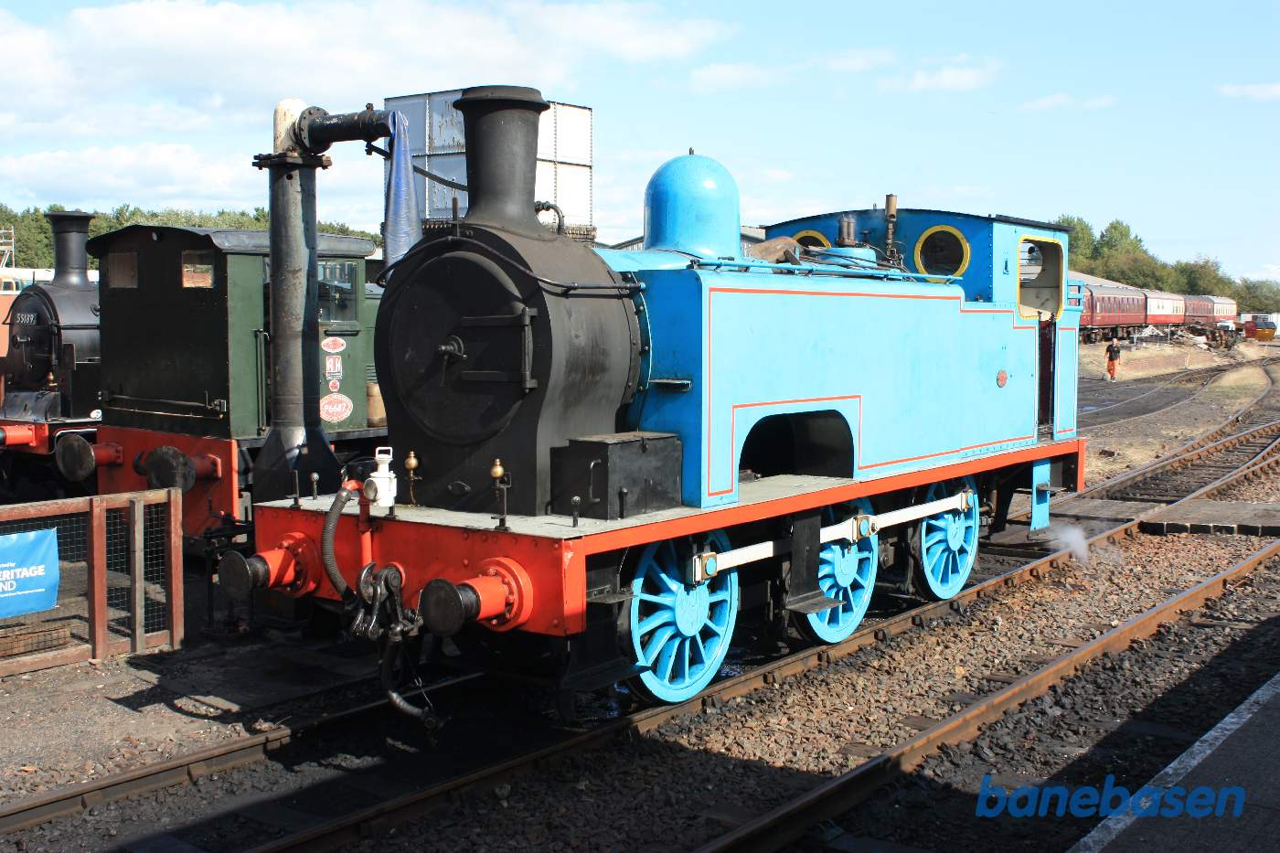 Dagens lille blå damplokomotiv