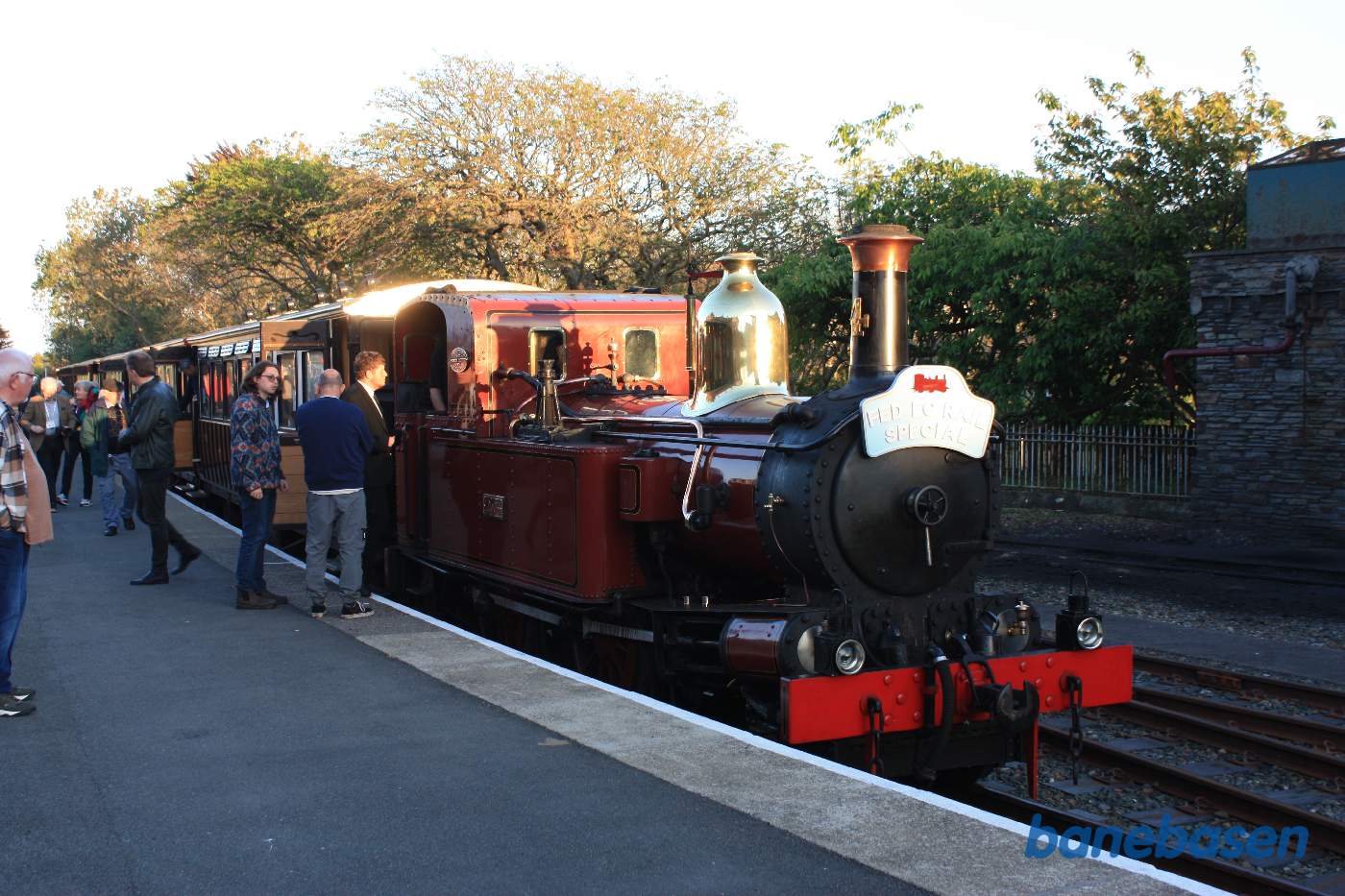 Toget er nået frem til endestationen og tømmes for gæster