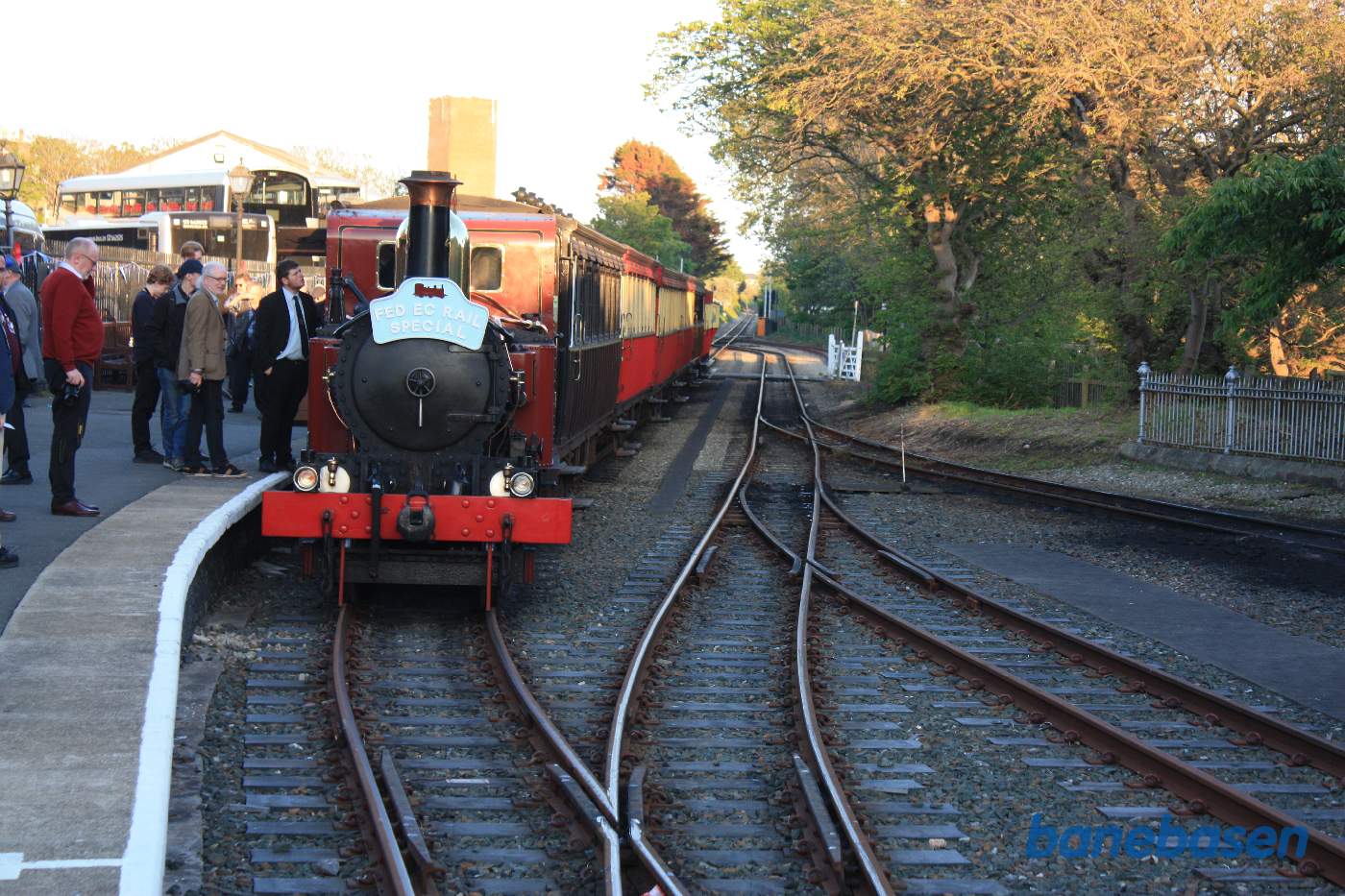 Toget er nået frem til endestationen og tømmes for gæster