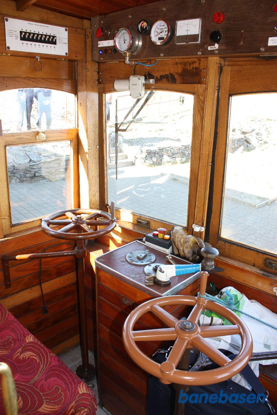 Førerpladsen i motorvognen