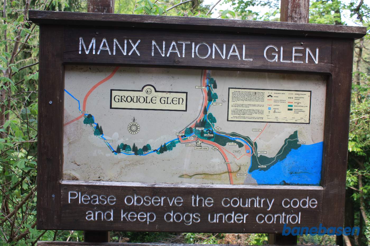 Kort over hele parkområdet med visning af banen