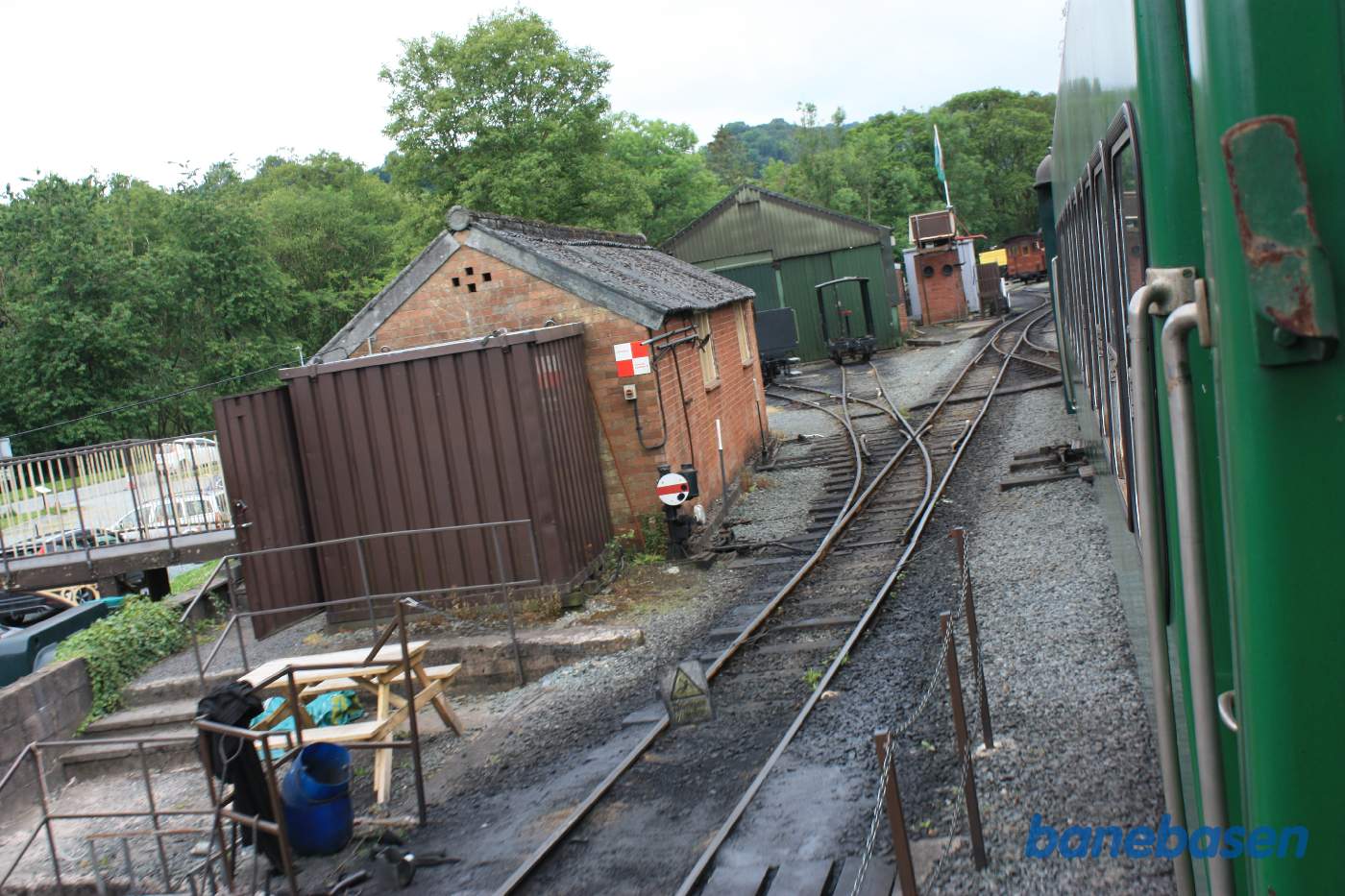 Toget på vej ind på endestationen