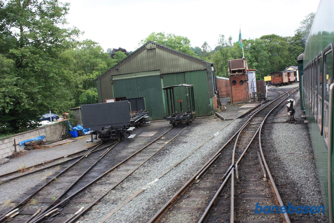 Toget på vej ind på endestationen