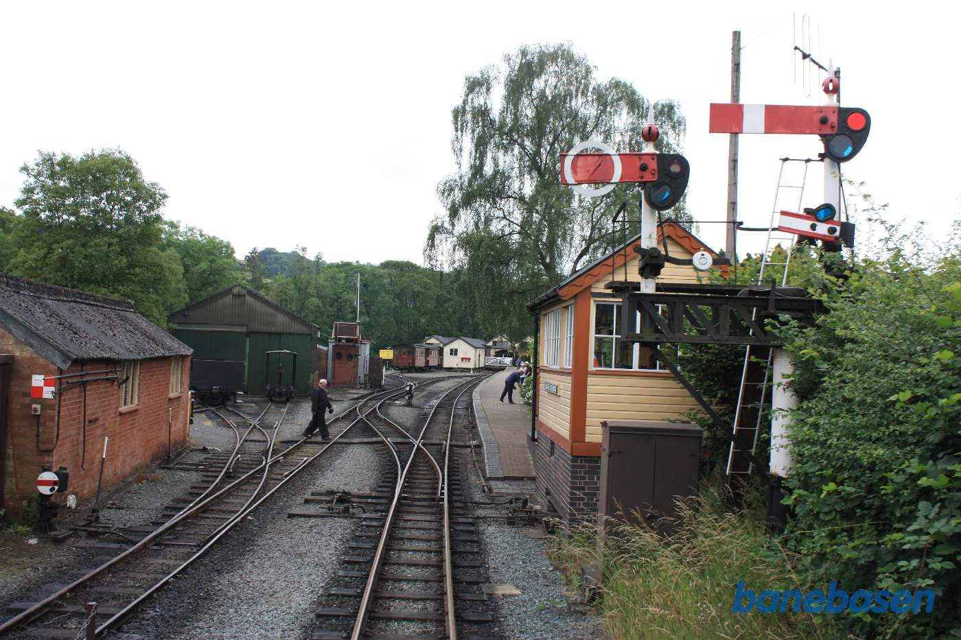 Et sidste glimt af signalhytten, banen set fra bagperronen