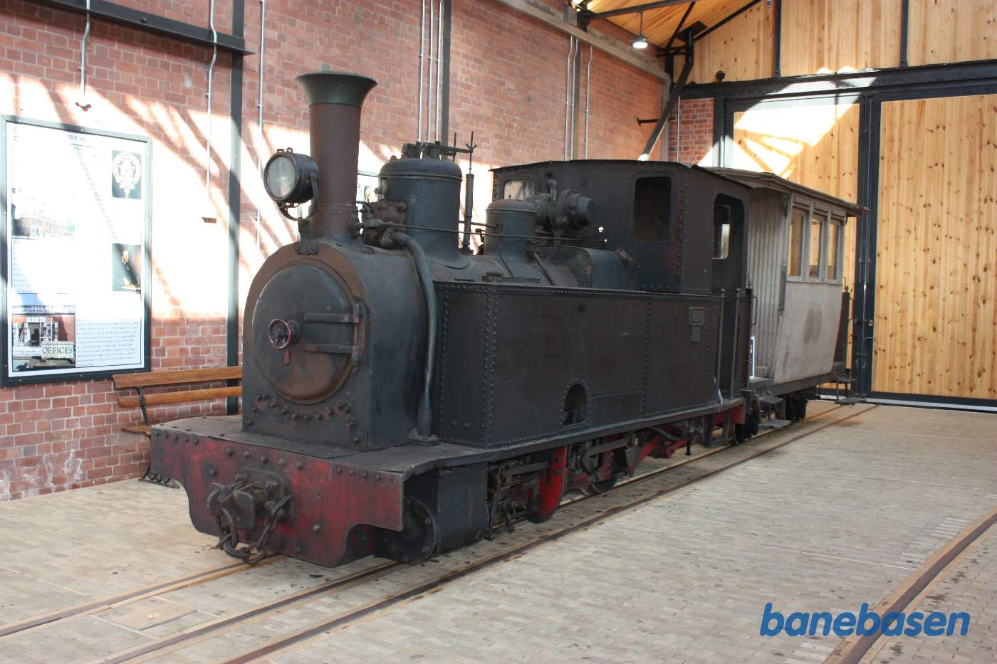 Udstillet damplokomotiv