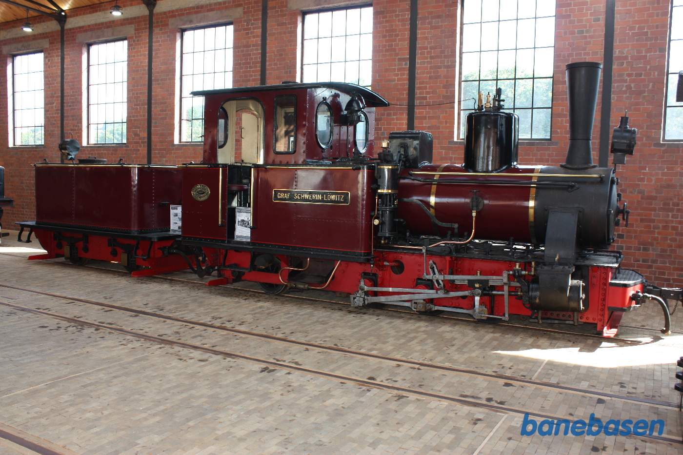 Udstillet damplokomotiv