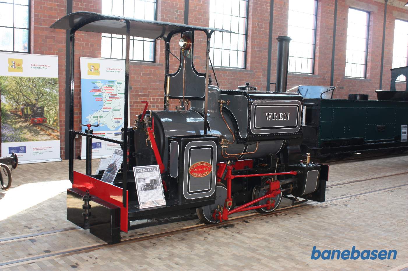 Udstillet damplokomotiv