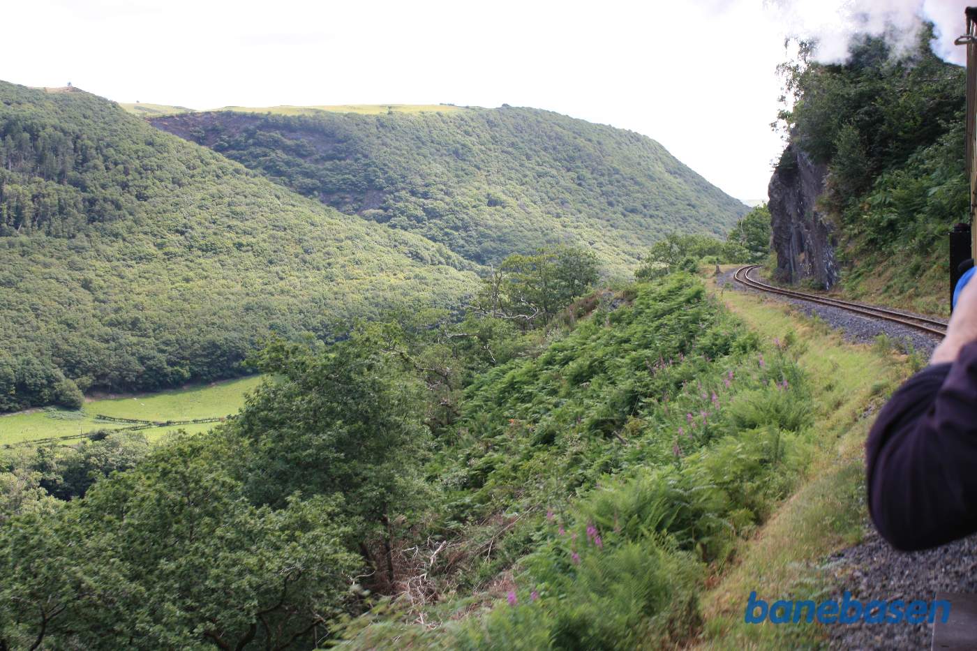 Udsigten fra damptoget ud over dalen
