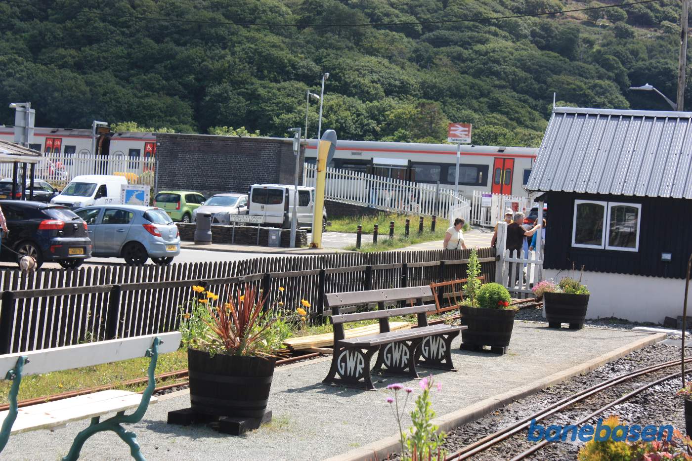 Persontoget mod Birmingham set fra veteranbanestationen