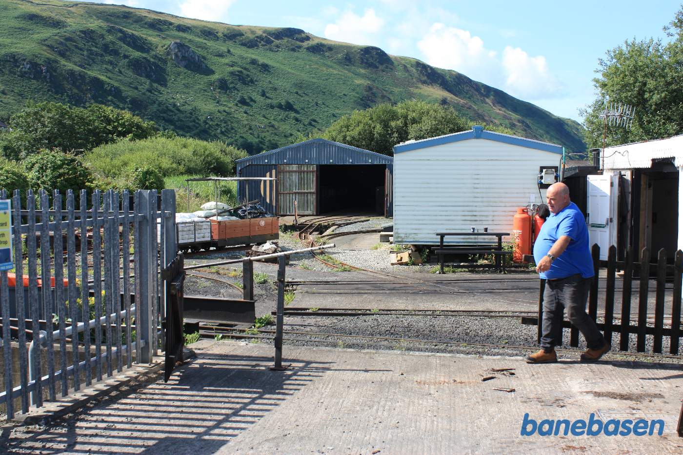 Vue over veteranbanens remiseområde