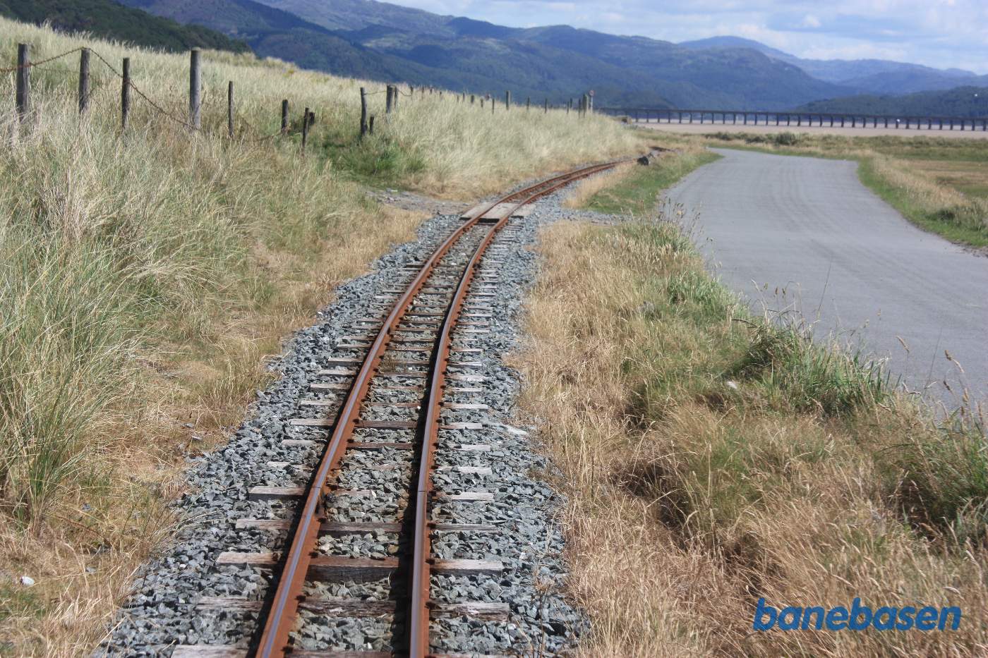 Strækningen set bagud fra sidste vogn