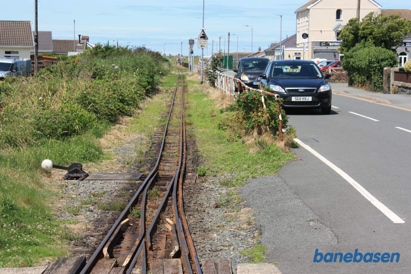 Strækningen ud af stationen set i retning mod Beach Halt