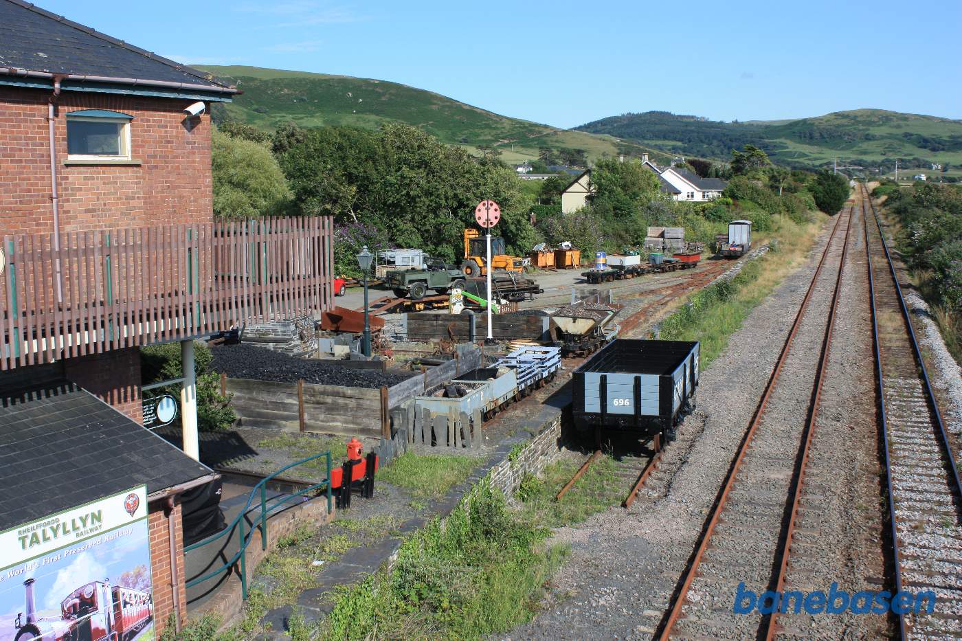 Et vue ud over stationsområdet set fra jernbanebroen