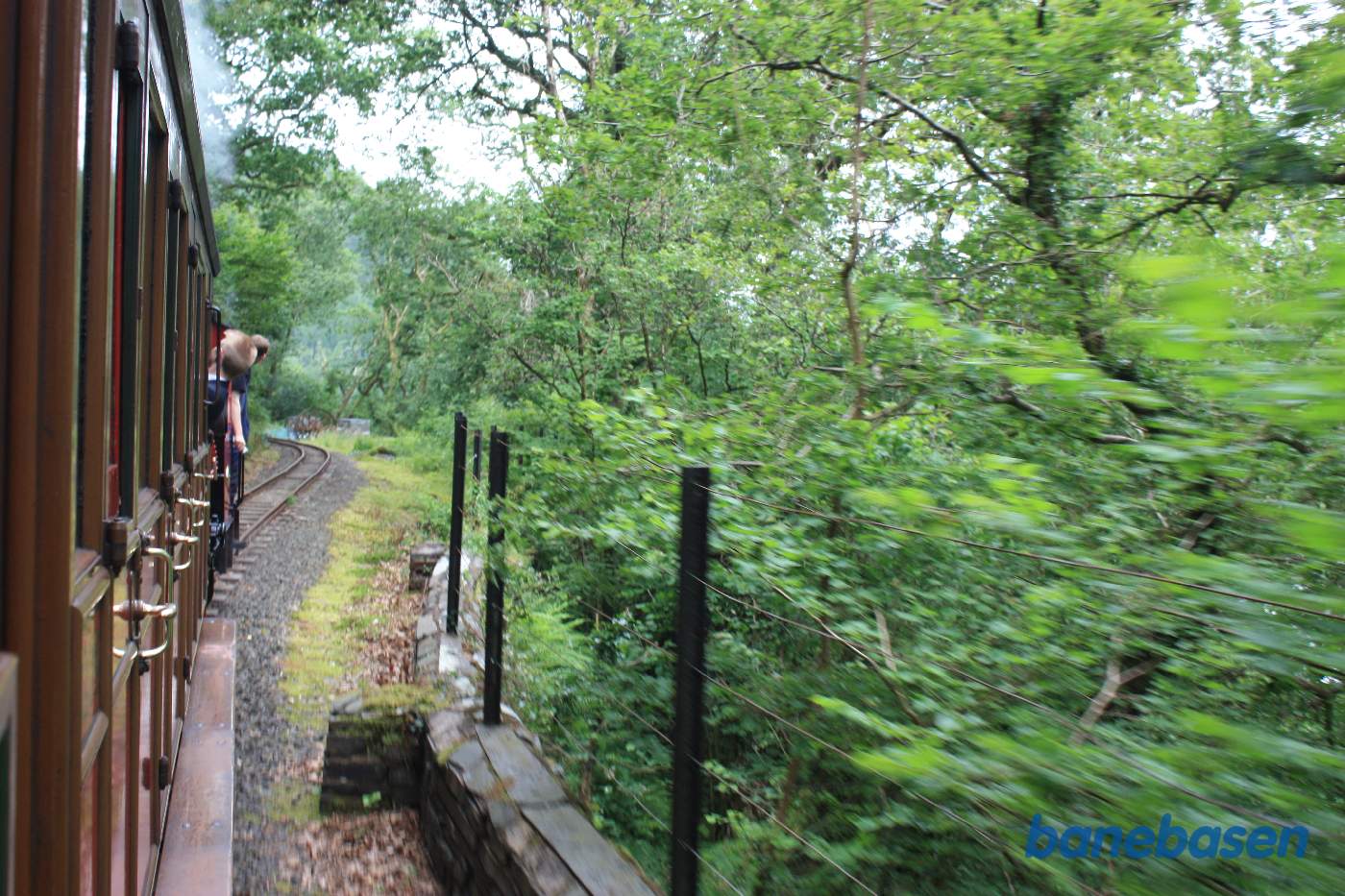 Damptoget et sted på strækningen fra Abergynolwyn til Tywyn Wharf