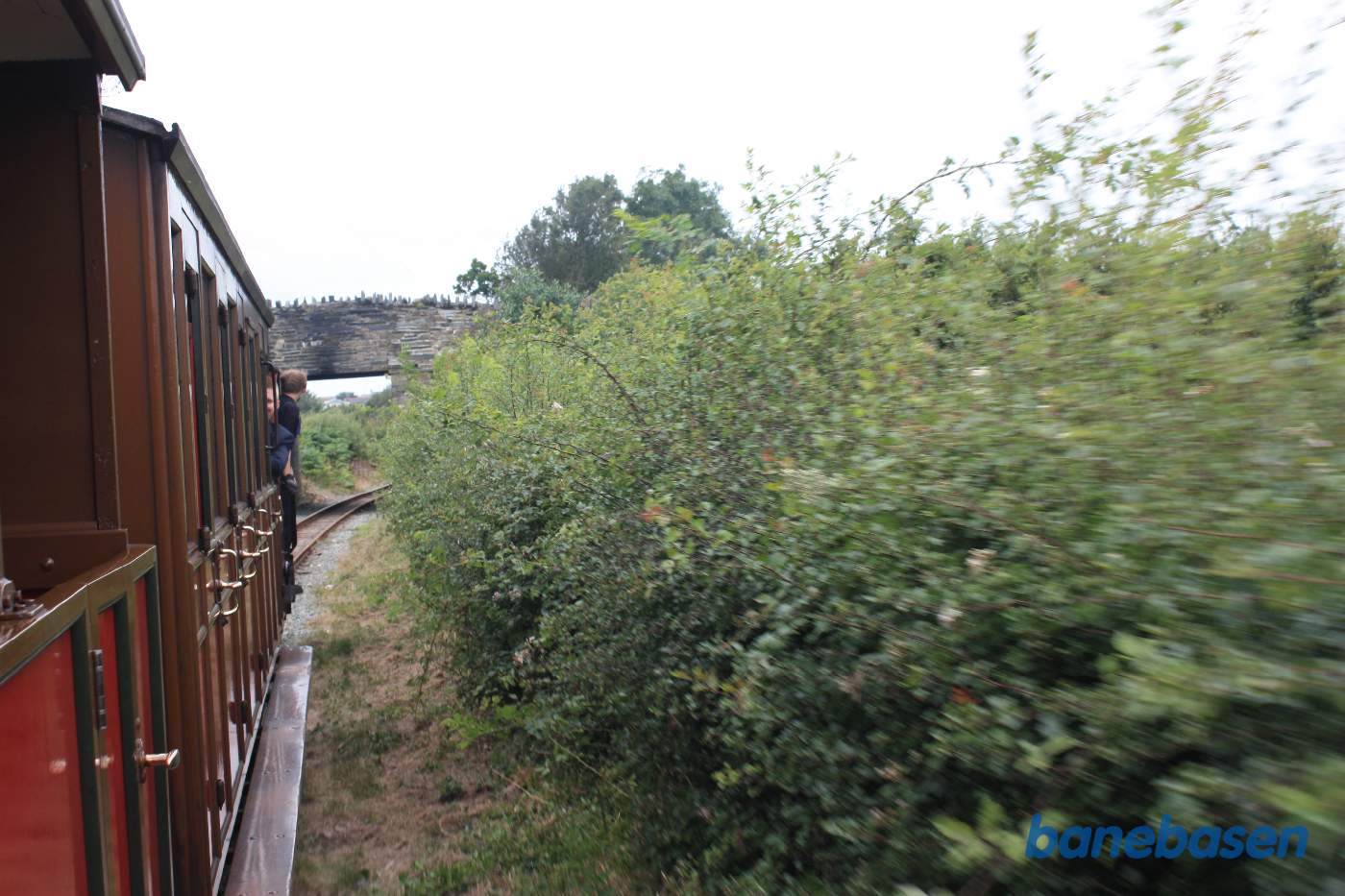 Damptoget et sted på strækningen fra Abergynolwyn til Tywyn Wharf