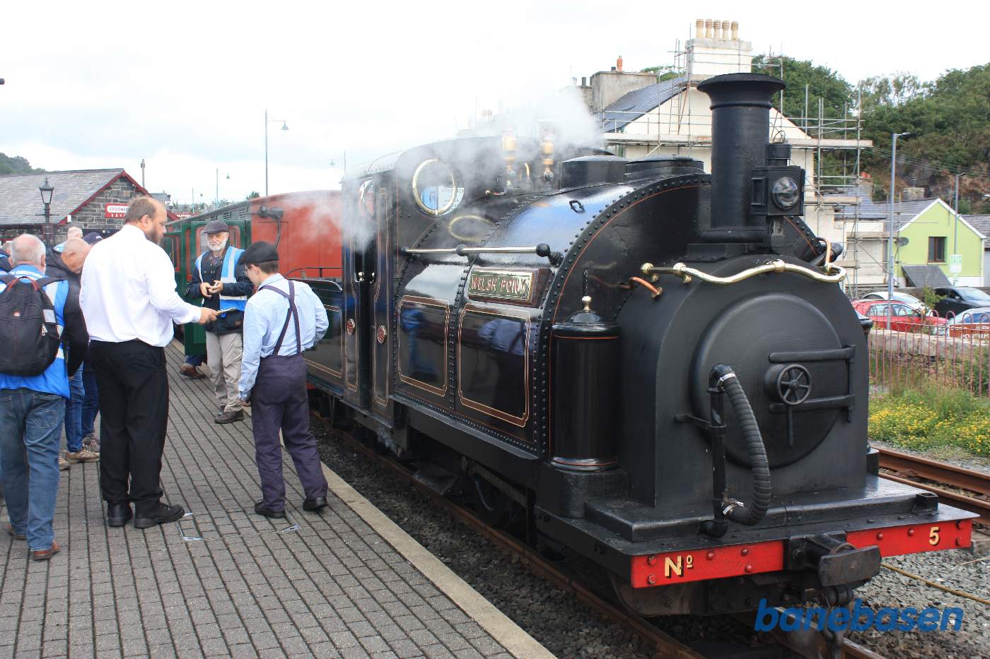 Lokomotivet koblet til vognene