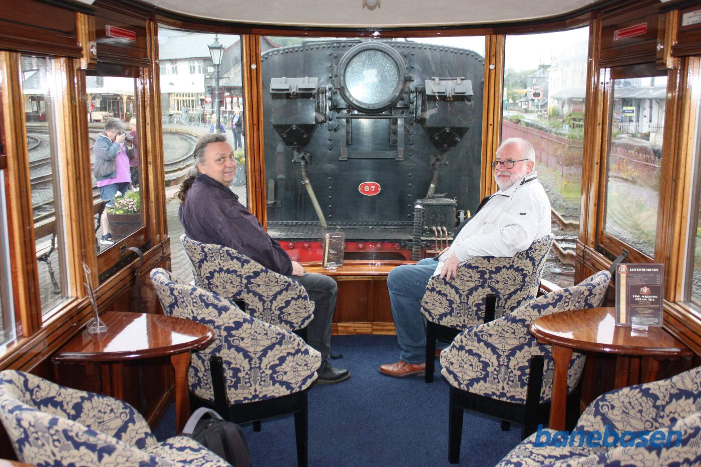 Foto af udsigtsvognen indefra