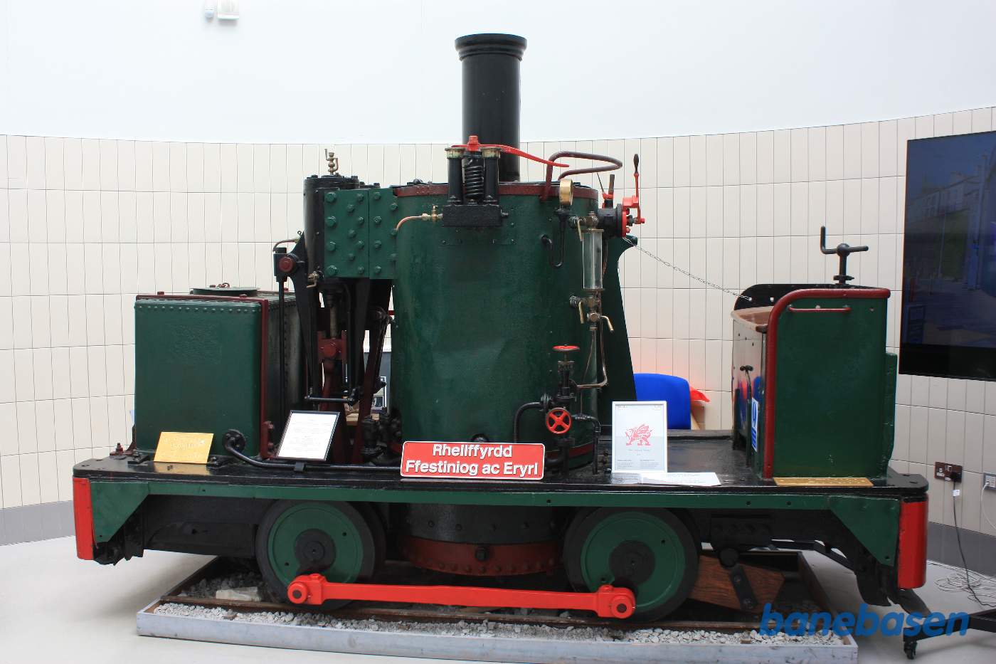 Et udstillet rangerlokomotiv