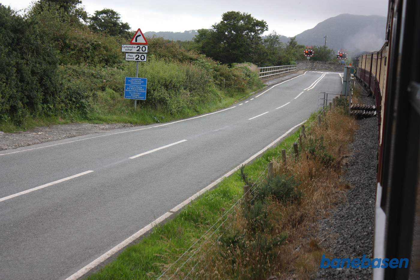 Vi kører på strækningen mellem Nantmore og Pont Croesor