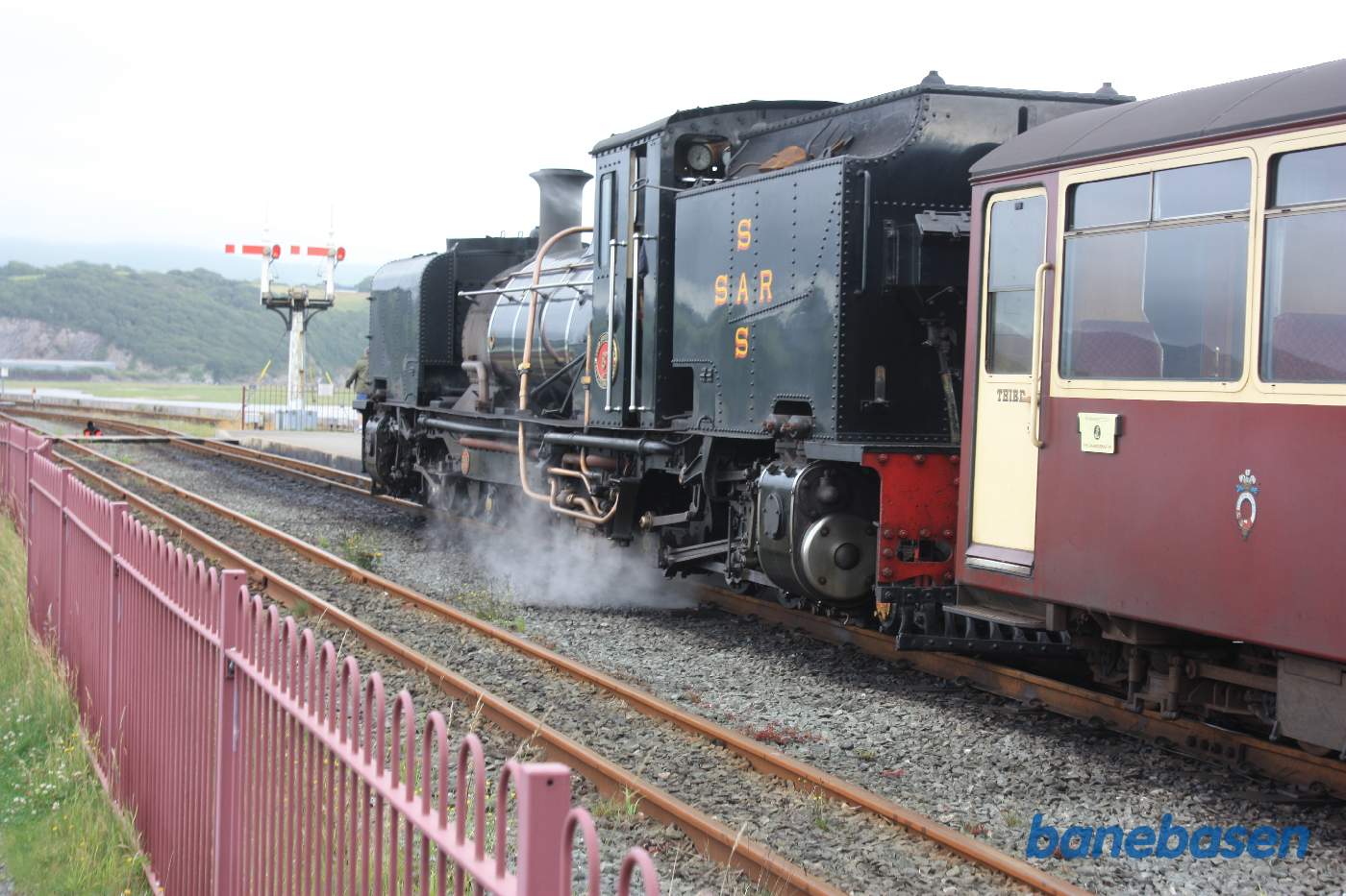 Damptoget ankommet til slutstationen