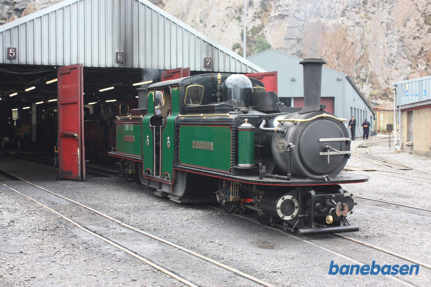Et af de grønne double fairlie locomotives