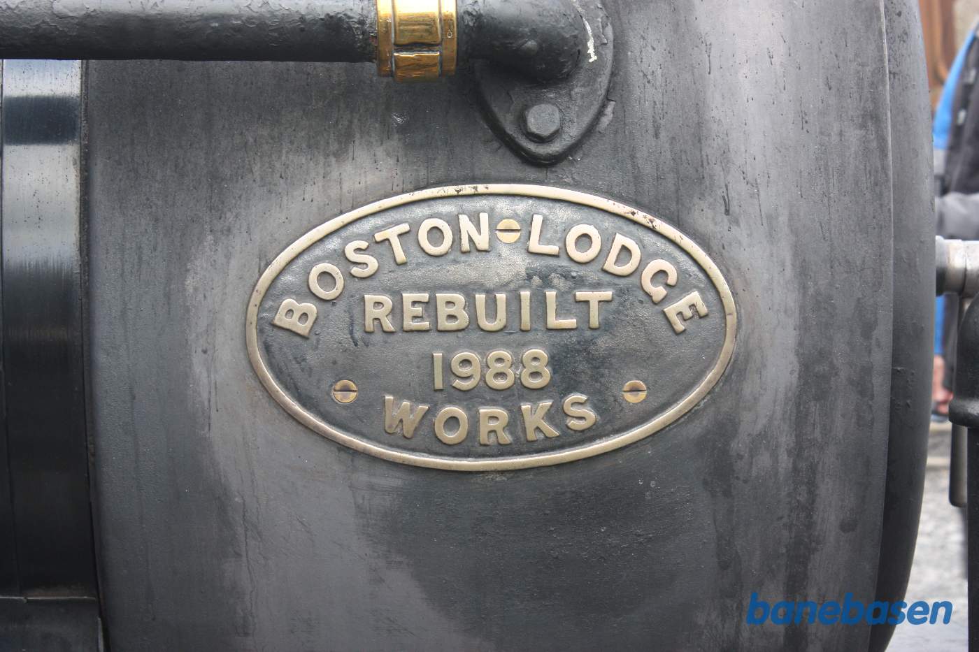 Et af de grønne double fairlie locomotives, fabrikspladen