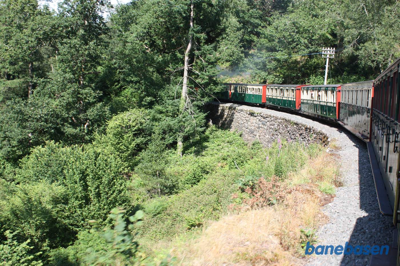 Strækningen mellem Tan-y-bwlch og trinbrættet Plas Halt
