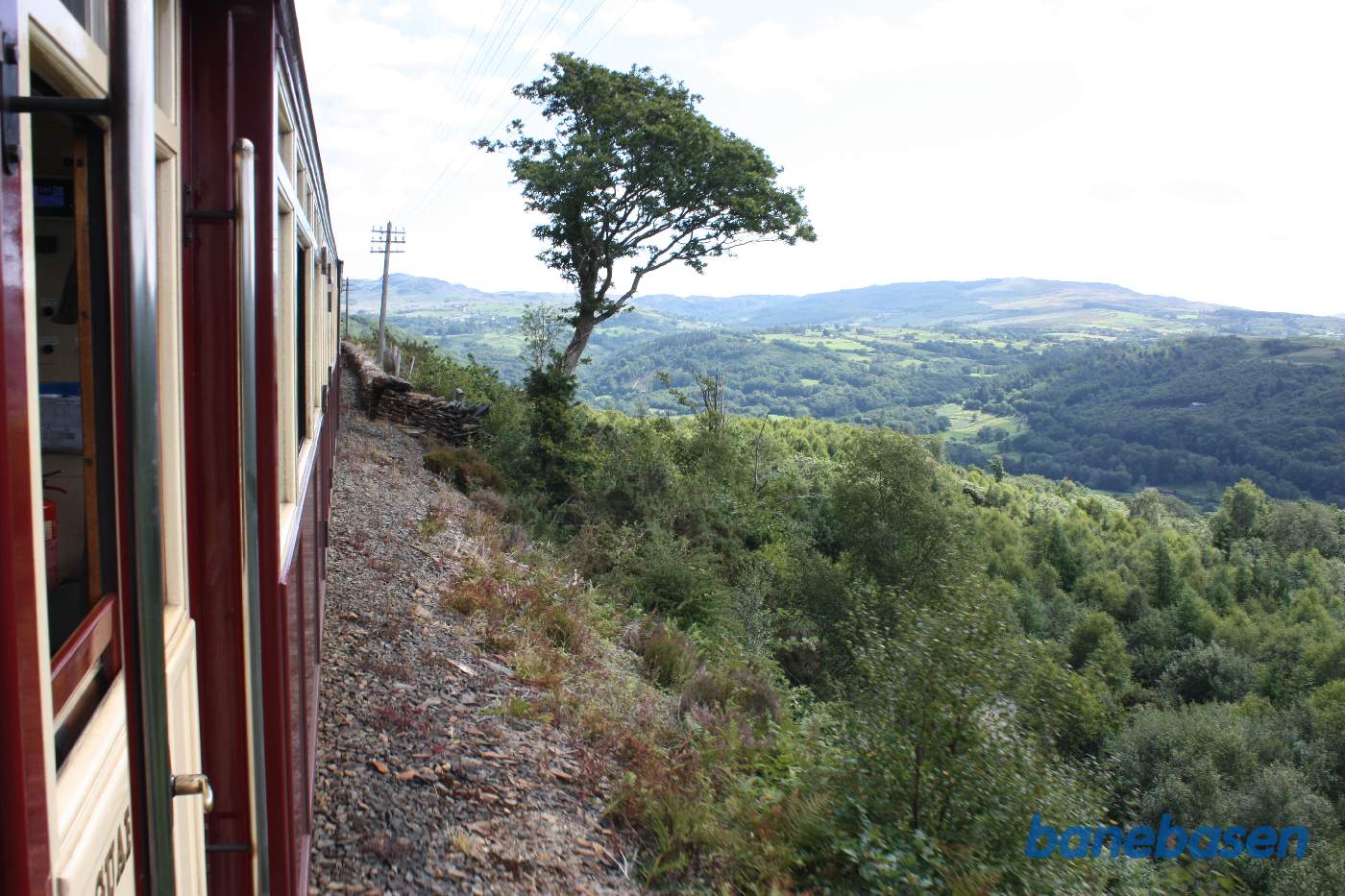 Strækningen mellem Tan-y-bwlch og trinbrættet Coed-y-Bleiddiau