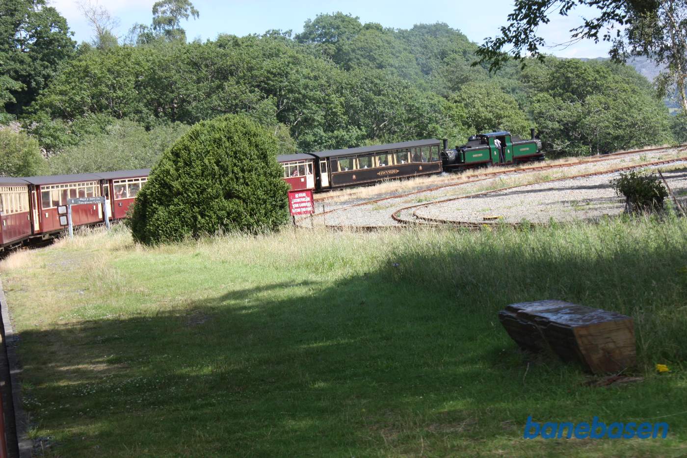 Vue over sidesporene på stationen