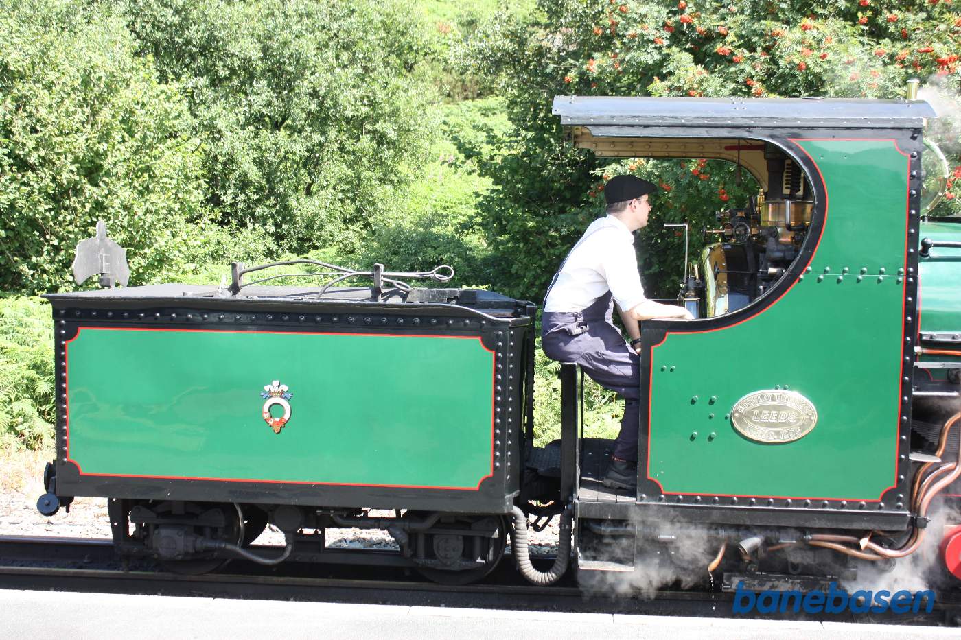 Lokomotivføreren i sit førerhus