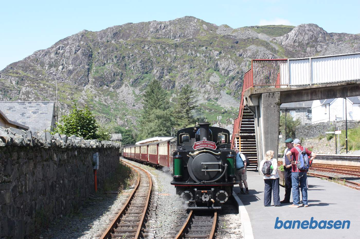 Det grønne double fairlie locomotive set forfra