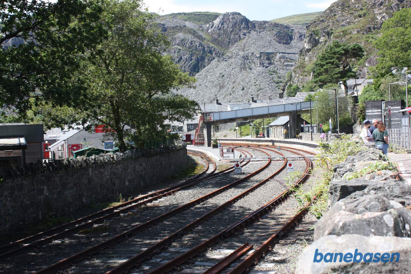 Et vue af stationsområdet, set fra banens endepunkt