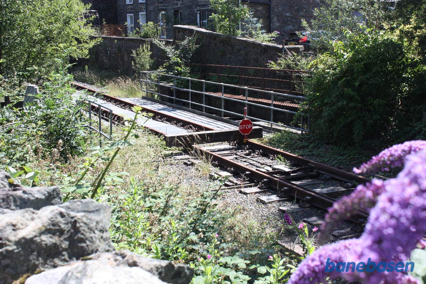 Nærbillede af banens endepunkt