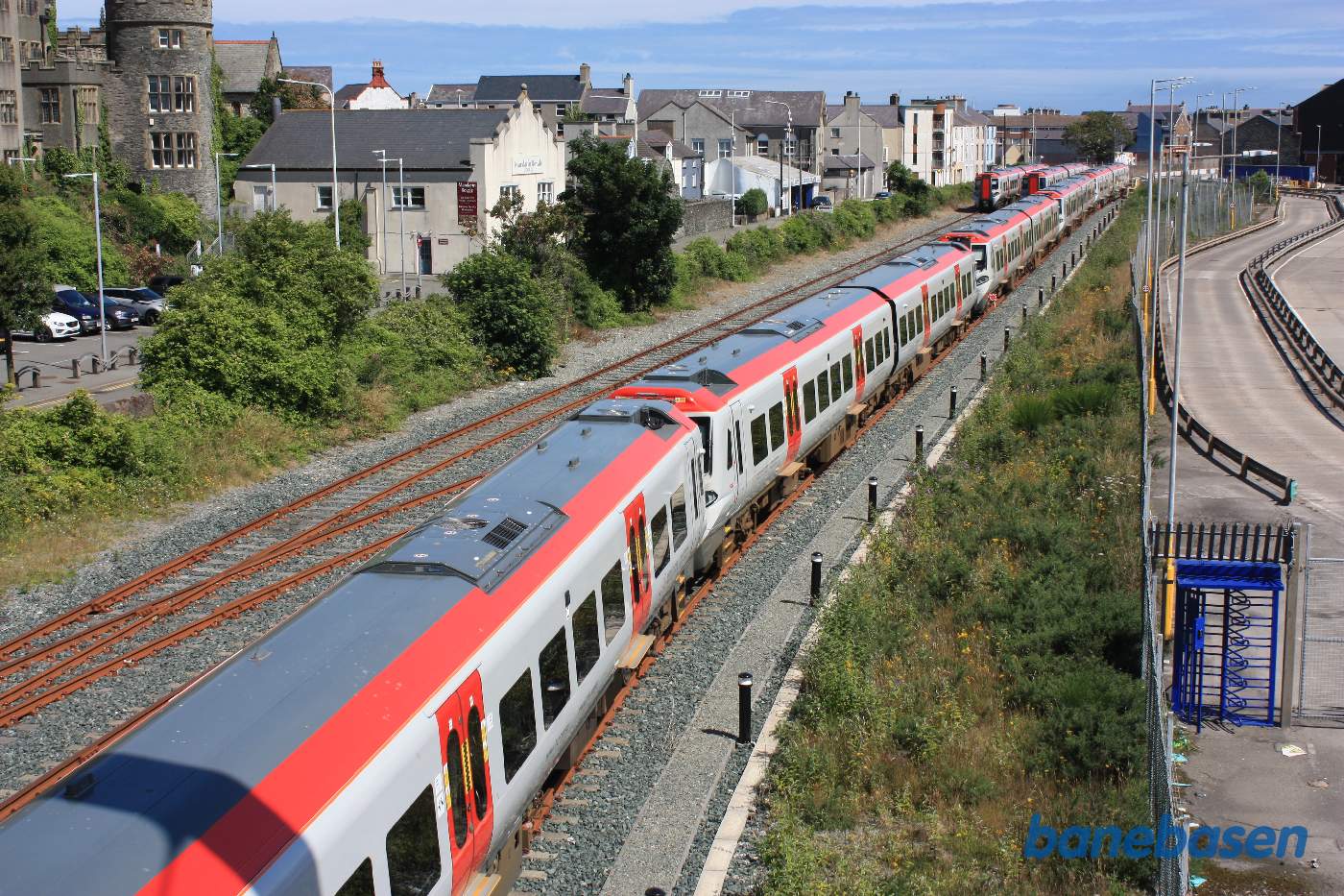 Persontogsmateriel opstillet på P-risten