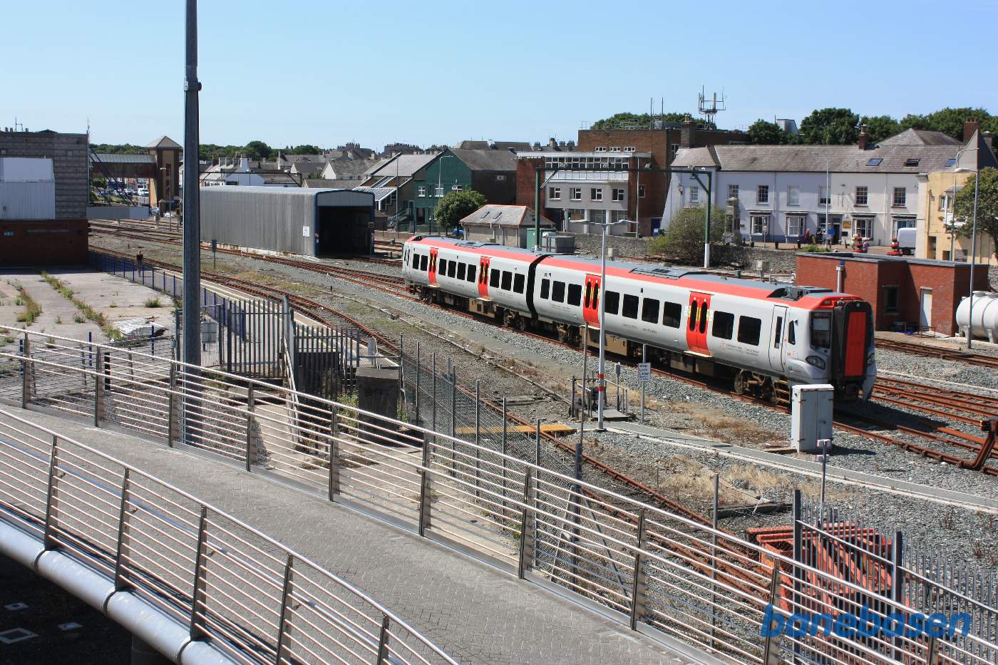 Persontogsmateriel opstillet på P-risten