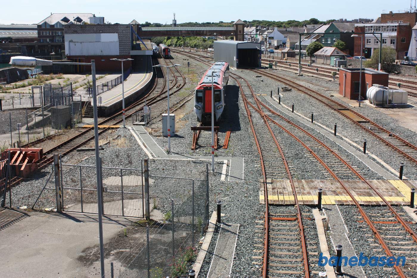 Persontogsmateriel opstillet på P-risten