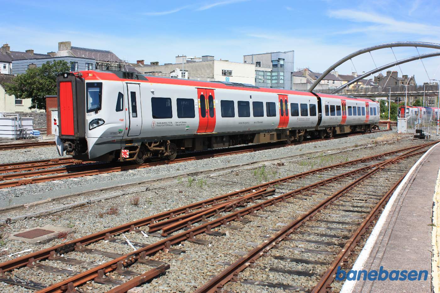 Persontogsmateriel opstillet på P-risten