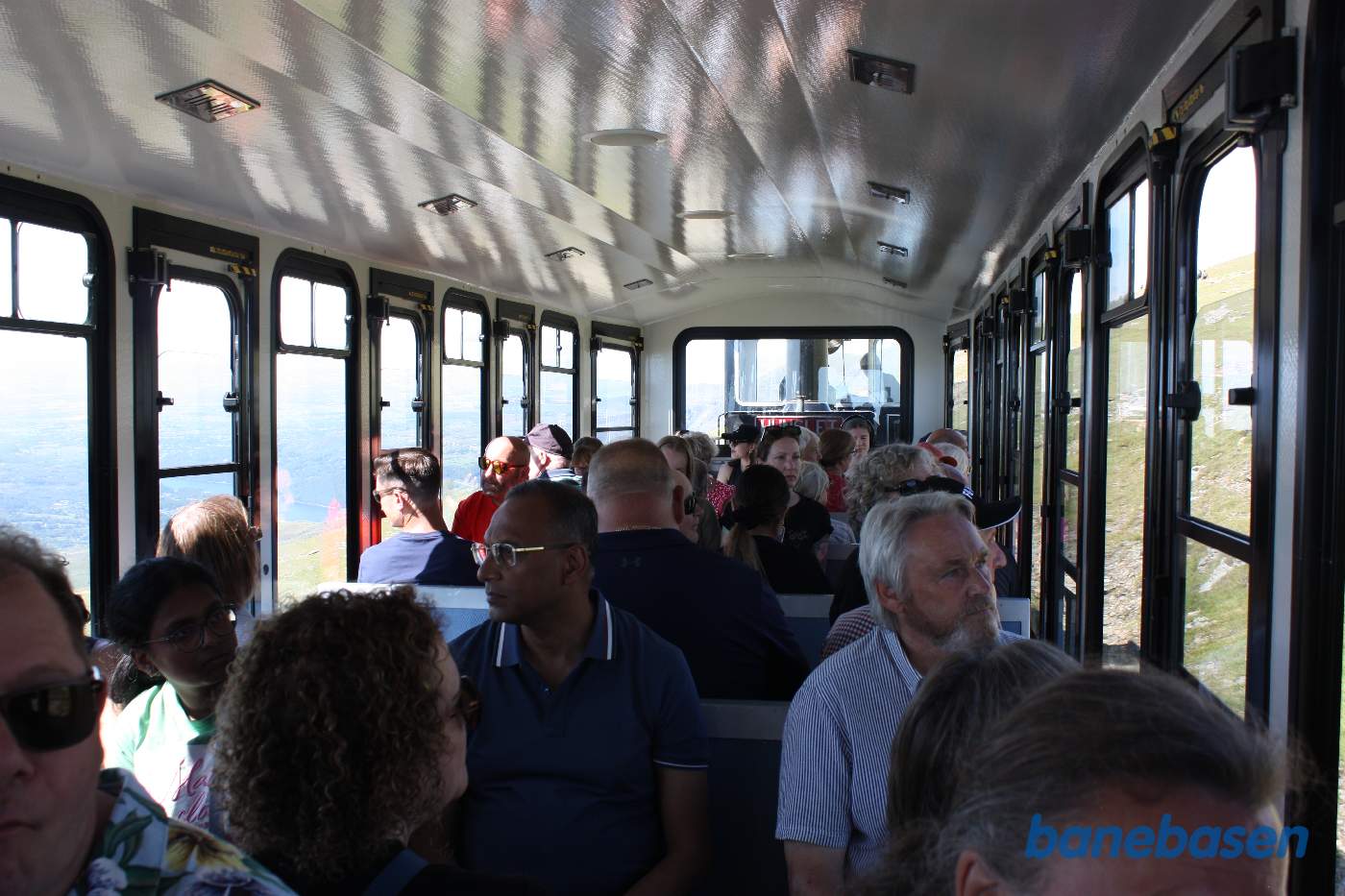 Billede af personvognen indefra