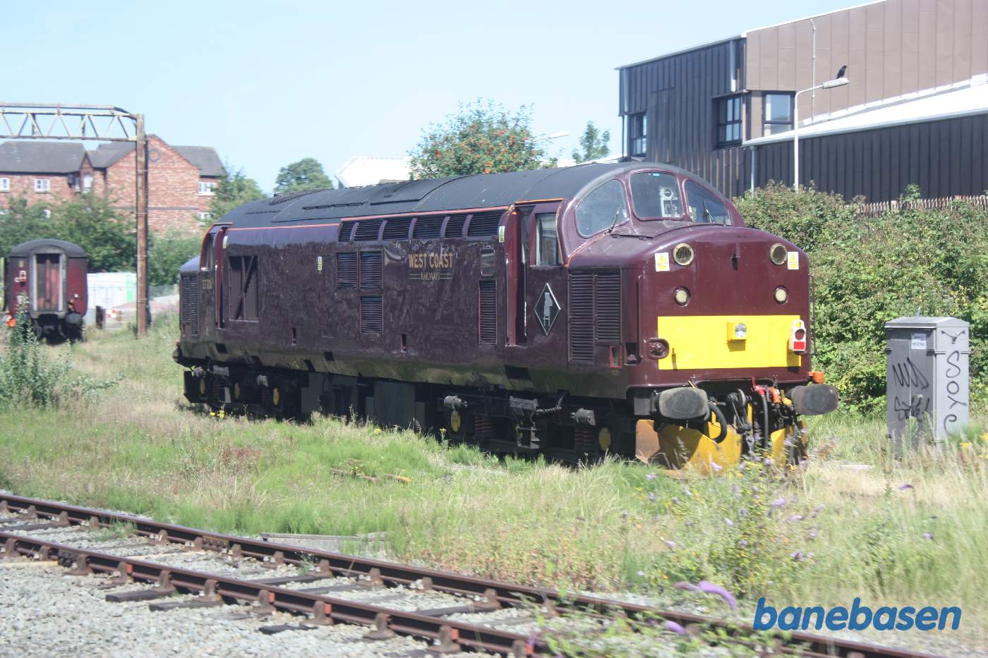 Et diesellokomotiv i sidesporet