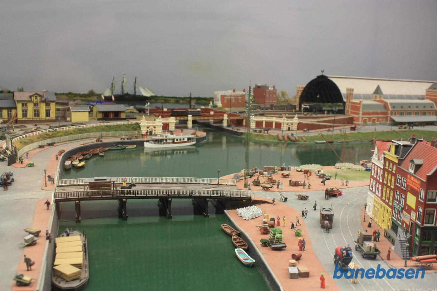 Modelbane af Amsterdam station og område