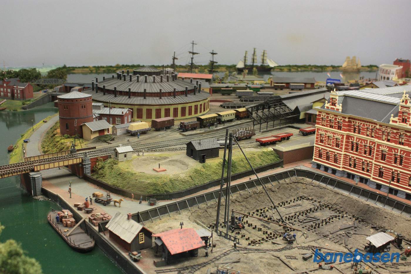 Modelbane af Amsterdam station og område