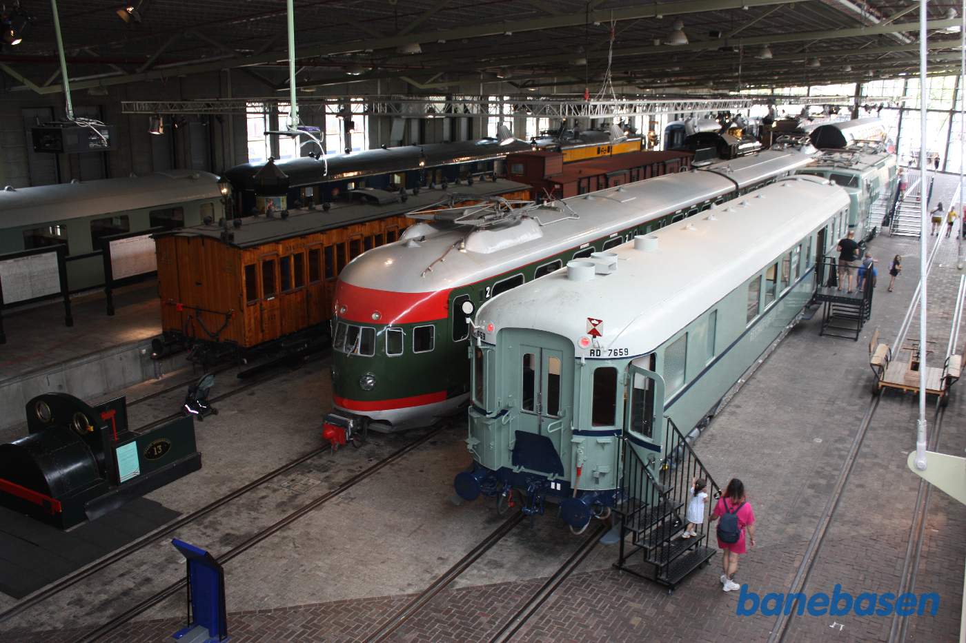 Et vue oppe fra ned over den store museumshal