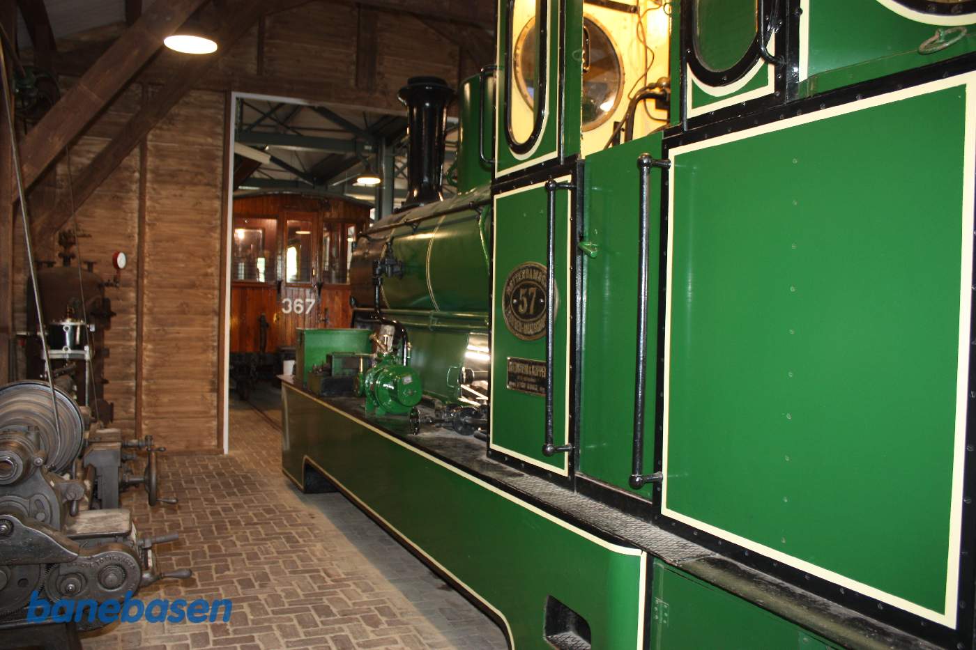 Grønt damplokomotiv