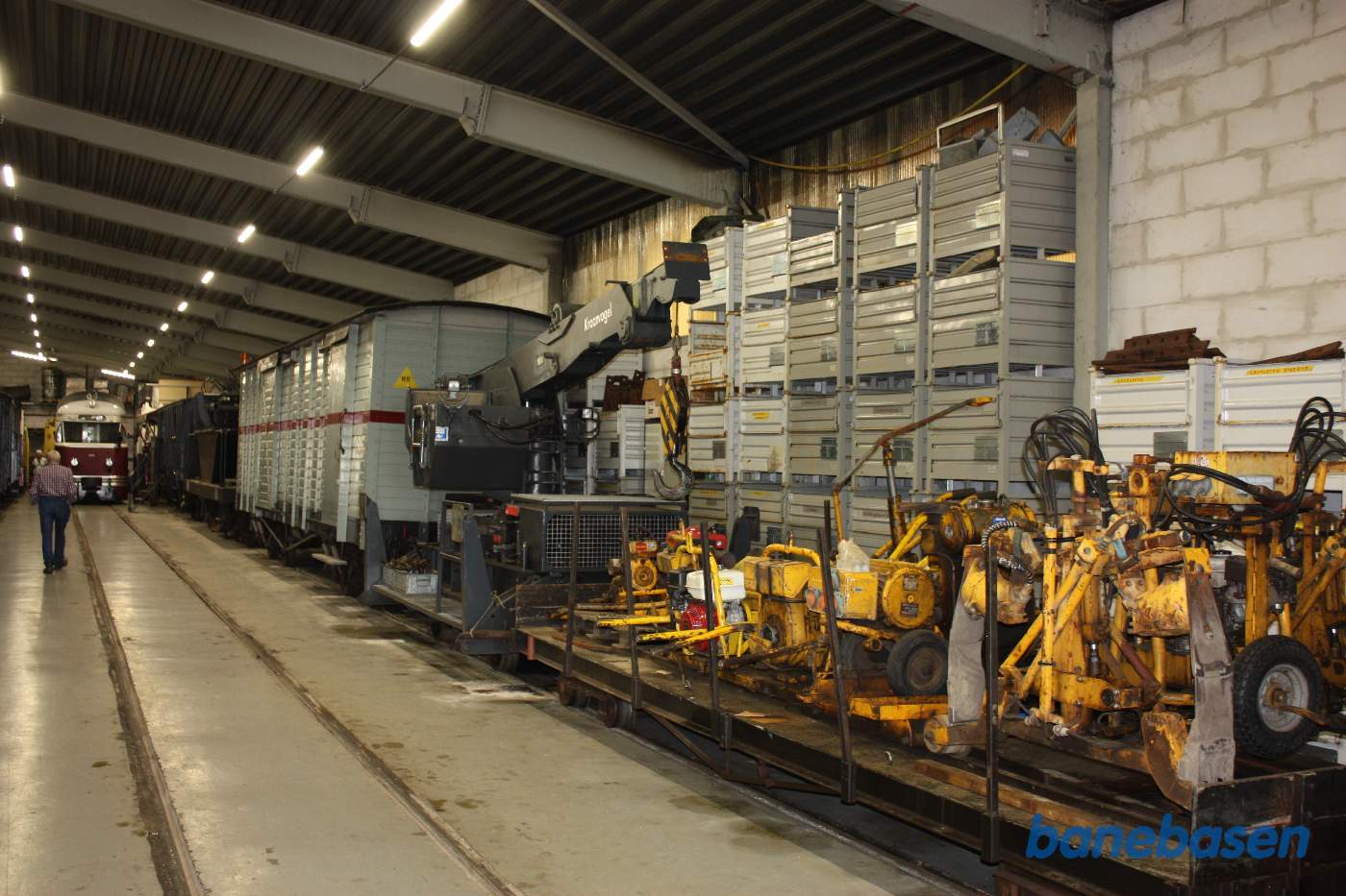 Baneafdelingens hjørne i vognhallen