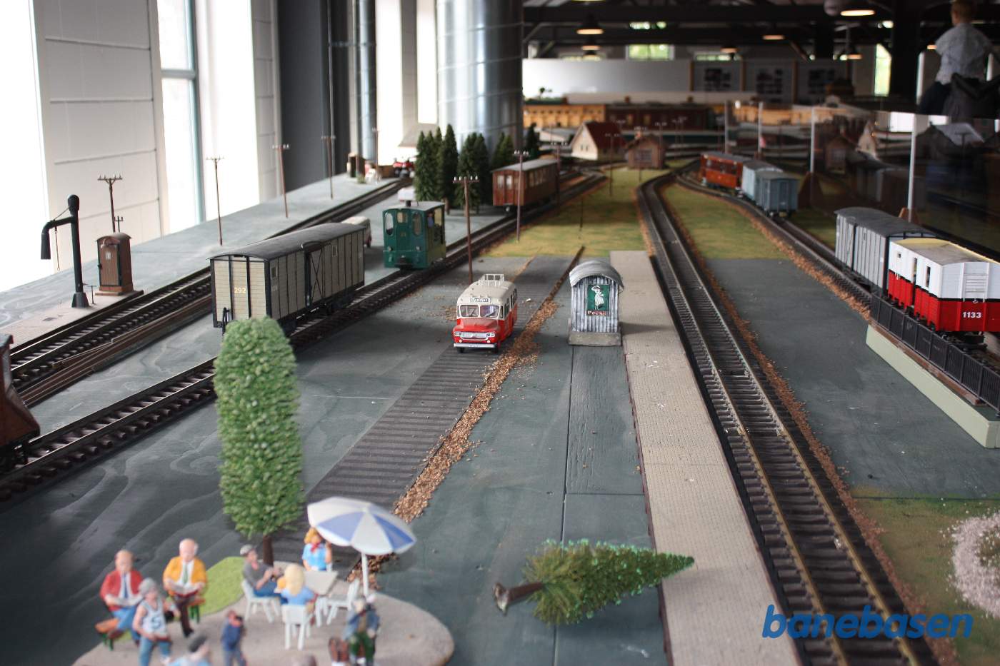 På 1.sal i museet var der en modeljernbane